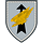 The coat of arms shows a golden eagle stooping on a field of light grey.